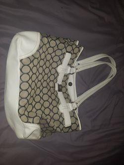 Nine West Purse Real Leather Accents