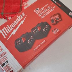 Milwaukee M18 XC5.0 (2) Batteries and Charger