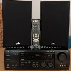 JVC RX-888V Receiver With PSB Speakers 