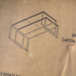 NIB Nesting  Coffee Tables Blackened Bronze Finish 