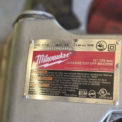Milwaukee Cut Off Machine 