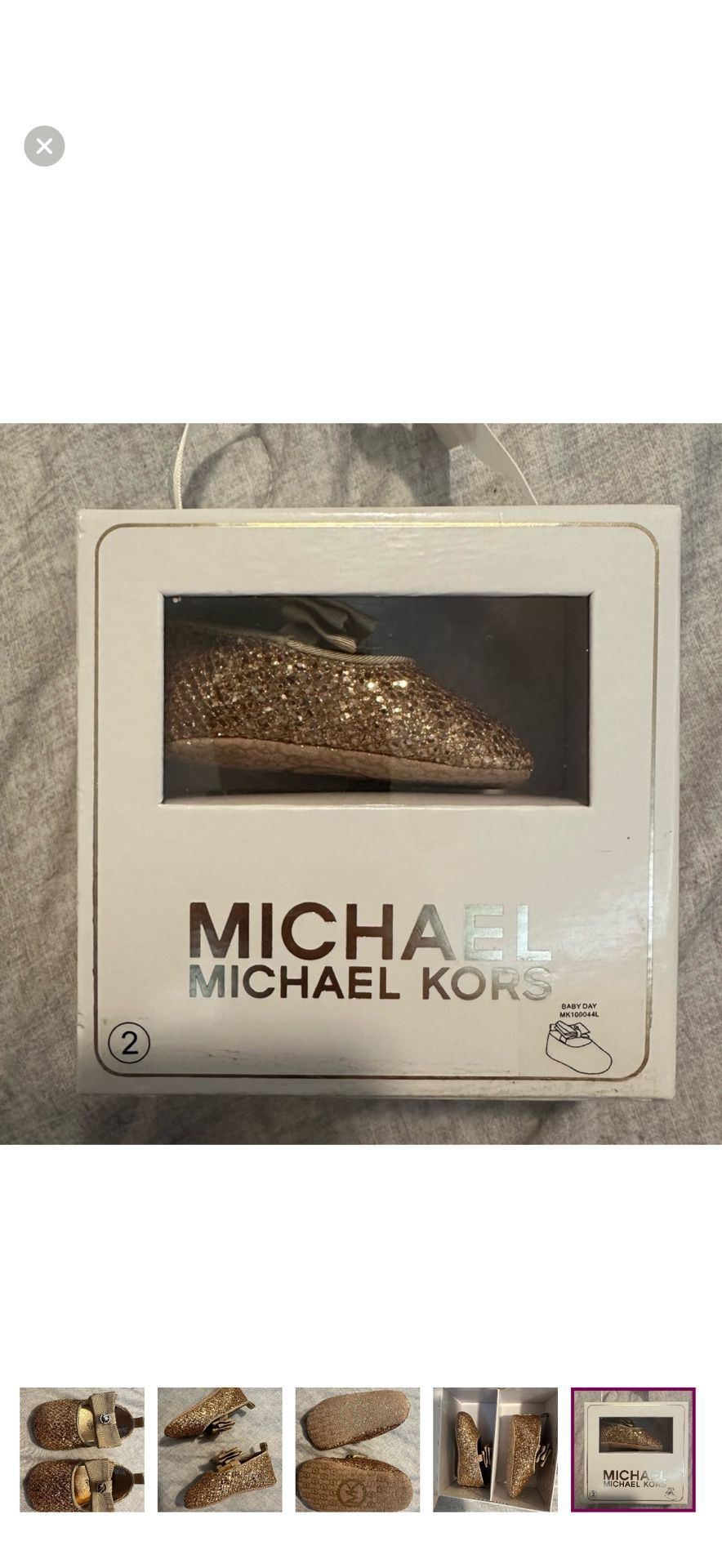 Michael Kors Gold Dress Shoes with Intricate Design