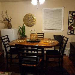 Counter Height Dining Set With 4 Chairs 