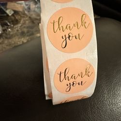 100 Thank You Custom Business Stickers 