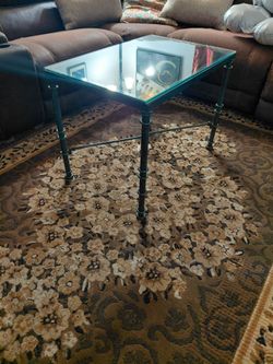 Vintage Giacometti wrought iron side table