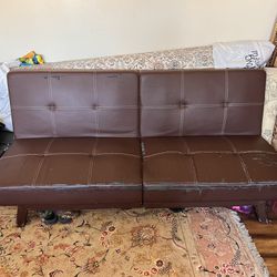 Brown Folding Futon Couch