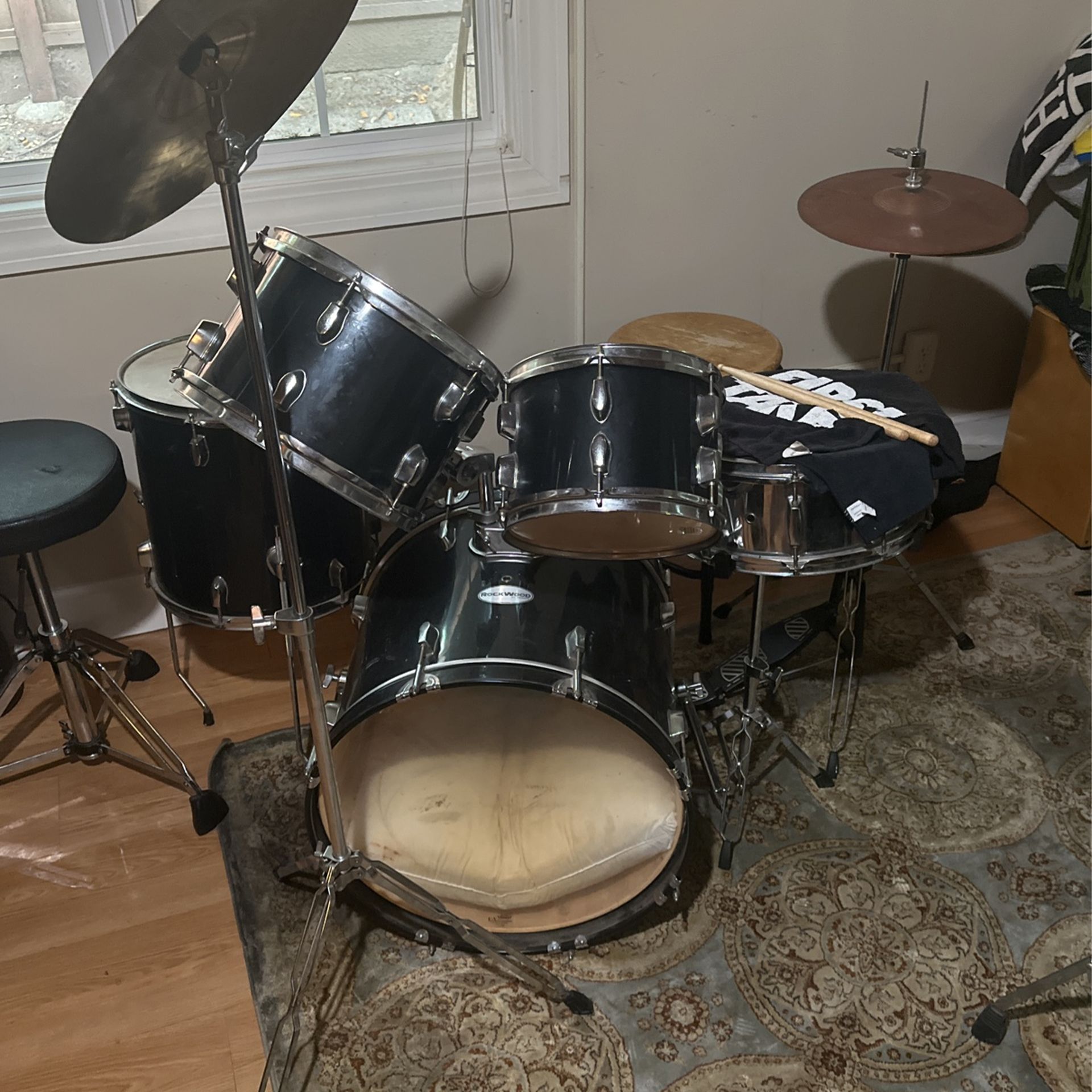 Drum Kit Rock wood