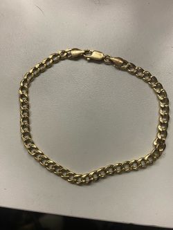 Gold Cuban Link Chain Bracelet