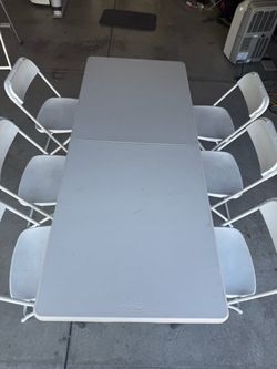 Lifetime Folding Table with 6 chairs