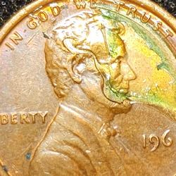 1969 P Lincoln Memorial Cent Die break cud crack Lamination Error