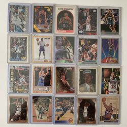 20 All Rookie Basketball Cards Includes Shaq Duncan Lebron Iverson Pierce And More