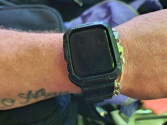 Apple Watch Series 7 with a 45mm aluminum case