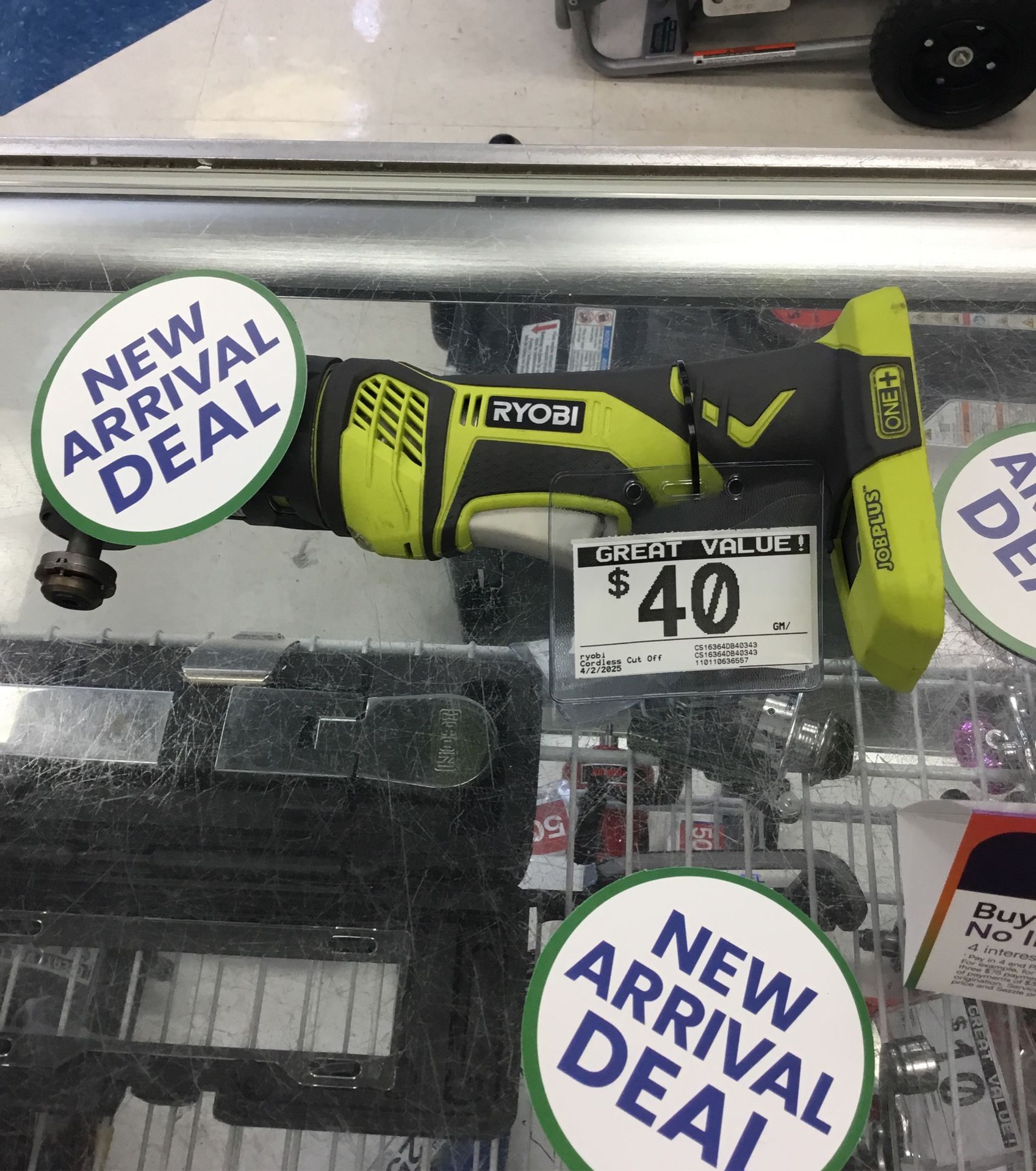 $40. Ryobi Cordless Cut Off