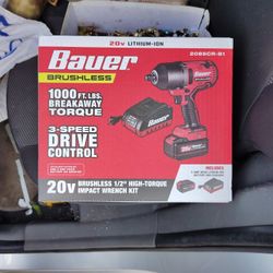 Brand New Bauer Brushless Drill Impact 1000 Ft Lb Torque