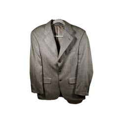CHAPS RALPH LAUREN Vintage 38R Tan Wool Blazer Coat Jacket Academia Preppy Work
