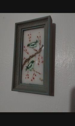 VINTAGE VERILYN  GALLERY OIL PAINTING ARTWORK 7"×4" P02