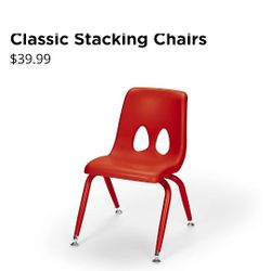 4 Shairs For Kids Red Color