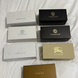 Empty Versace, Burberry and gucci sunglasses box (bundle of 7 )