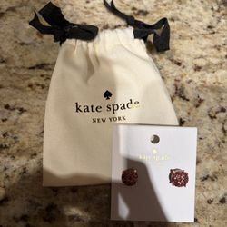Kate Spade Rose Gold Sparkly Studs 