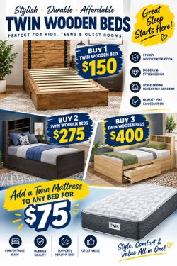 Twin Bed & Mattresses are in Stock