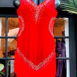 Latin Dance Dress Salsa Tango Cha cha Ballroom Velvet Competition Dress