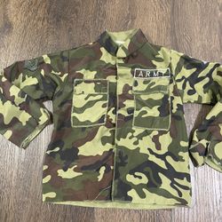 Boys Dress Up Army Shirt Jacket Size 4/5 #5