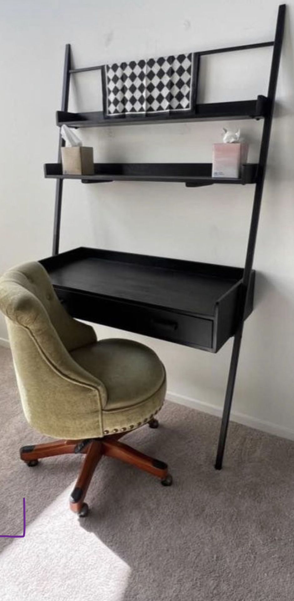 All Modern Black Leaning /Ladder Desk
