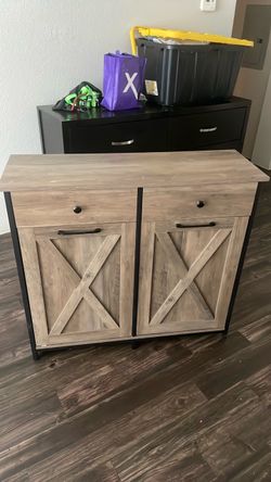 Farmhouse Double Tilt-Out Trash Cabinet