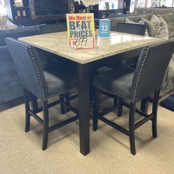 Royal Grey Dining Table ☑️🩶$599