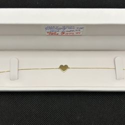 14KY Engrave-able Heart Bracelet
