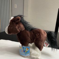 Ganz Webkinz Clydesdale Horse Plush Brown And White