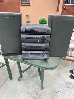 Sony Home Stereo. 5 CD changer. Dual Cassette deck.  Two 140 watt  speakers. Work good. $40