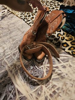 Mexican Boys Boots With belt size 17 and a 1/2.