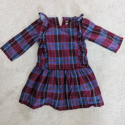 Girls Size 5 Plaid Dress By Tea