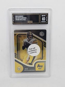 2021 Panini Elements - Ben Roethlisberger #41 Gold /250 GMA 10