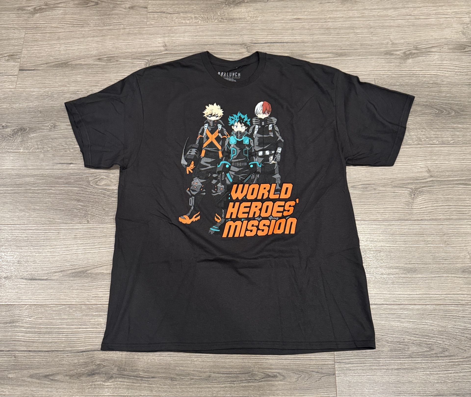 My Hero Academia World Hero’s Mission Tee Men’s Size Extra Large