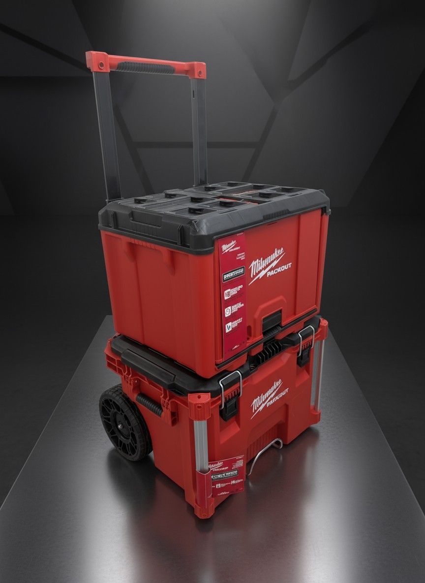 Milwaukee packout rolling box and packout cabinet (firm price)