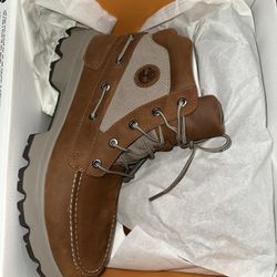 Timberland Originals Ultra Leather Fabric Chukka Rust Full Grain size 11 mens