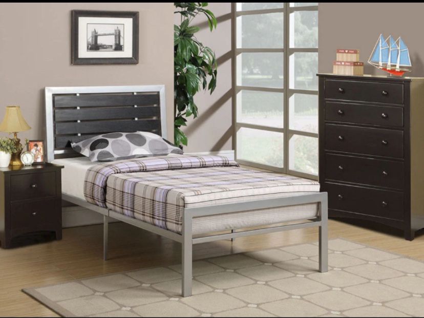 Metal Twin Bed With Mattress Sale