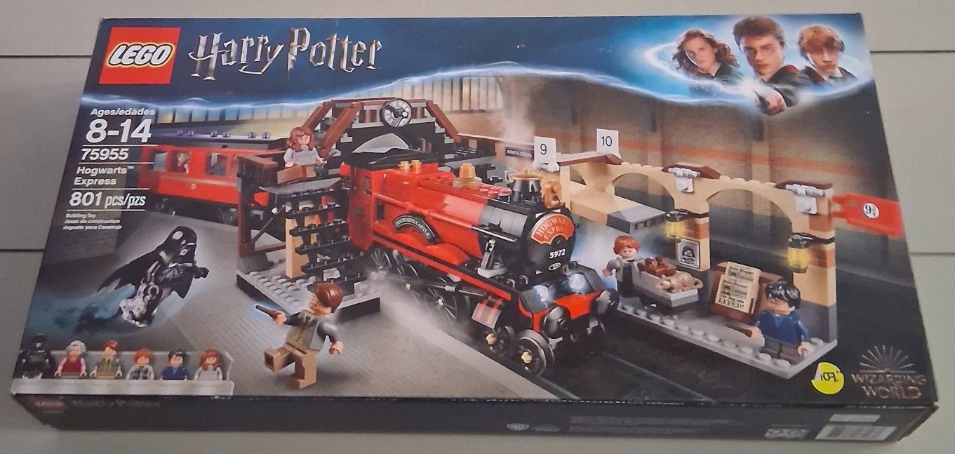 LEGO Harry Potter Hogwarts Express 75955 Toy Train Building Set includes Model Train and Harry Potter Minifigures Hermione Granger and Ron Weasley