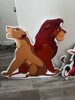 Handmade Lion King foam cutouts