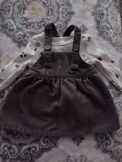 Baby Girl Corduroy Pinafore Dress Set newborn