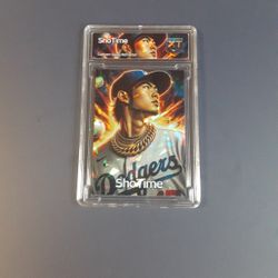 Shohei Ohtani Slab Cracked Ice REFRACTOR Original Art Novelty Card 