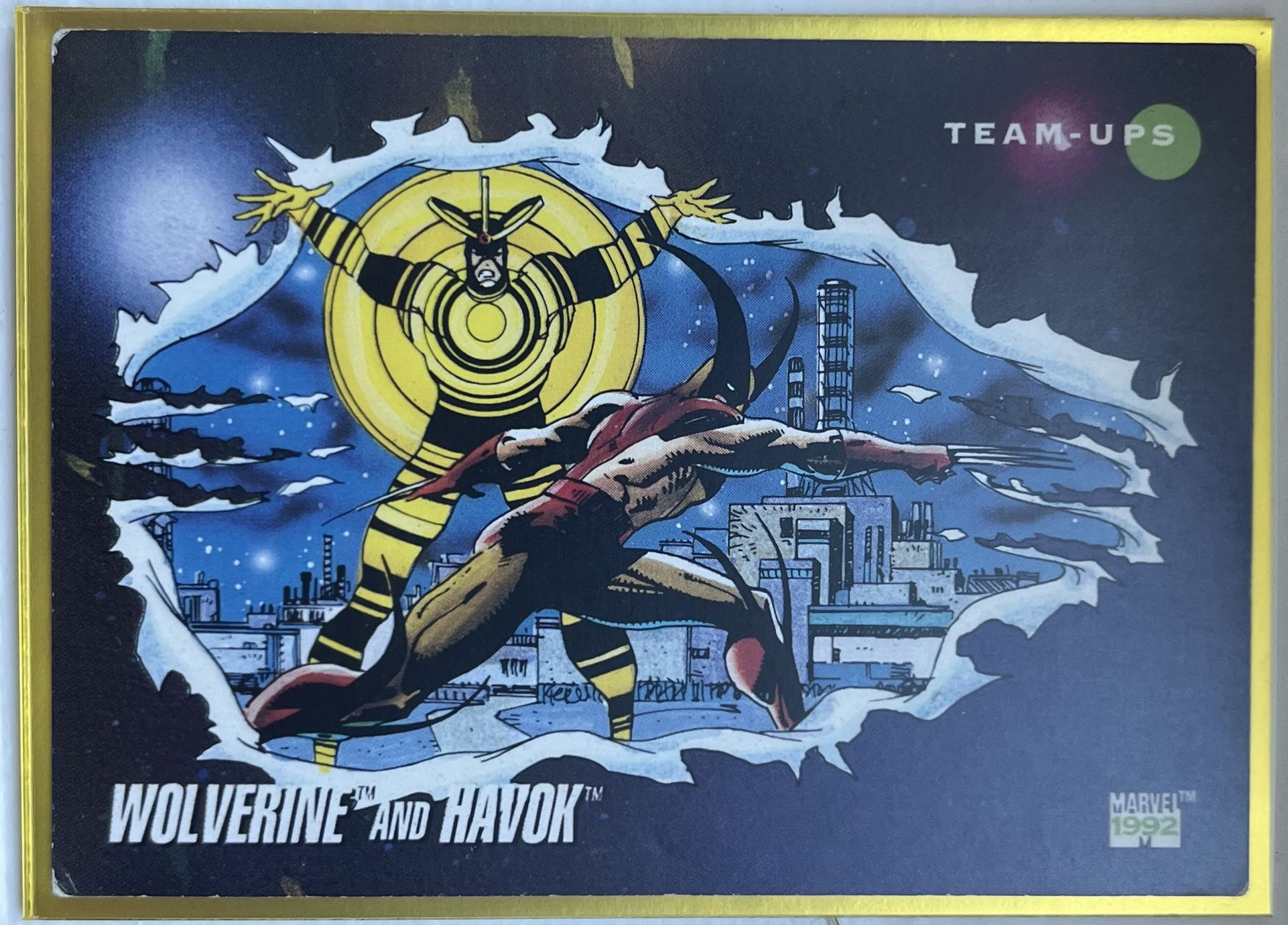 Wolverine VS Havok Trading Card 1990