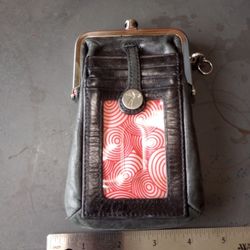 Hobo International Leather Card Coin Wallet-Wristlet