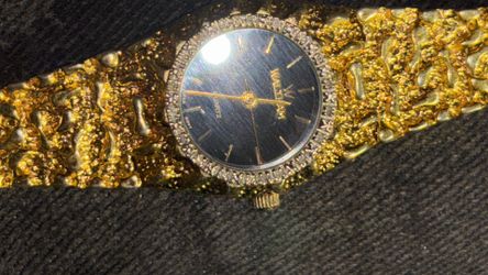 Waltham gold nugget plated wind up