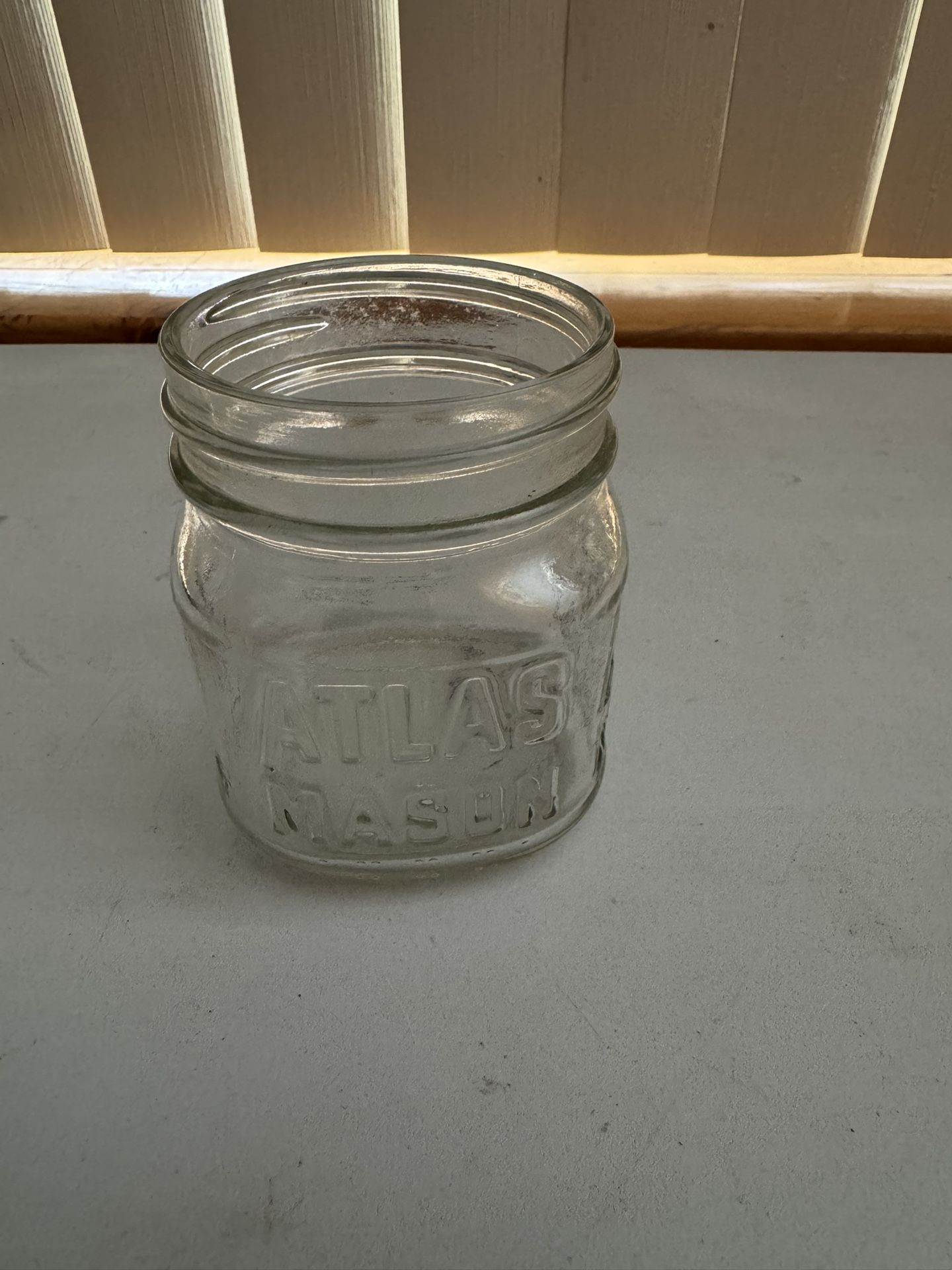Vintage Atlas Mason Jar