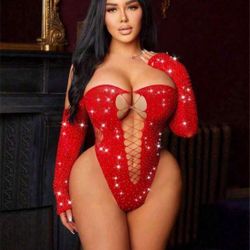 One Size Sexy Lingerie Red Rhinestone Lingerie