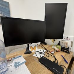 Two Monitors And Arm