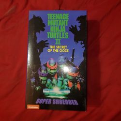 TMNT Neca Super Shredder Secret of the Ooze Action Figure Complete Displayed